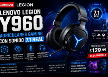 Lenovo Legion Y960: Auriculares con sonido 7.1 real, precio y specs