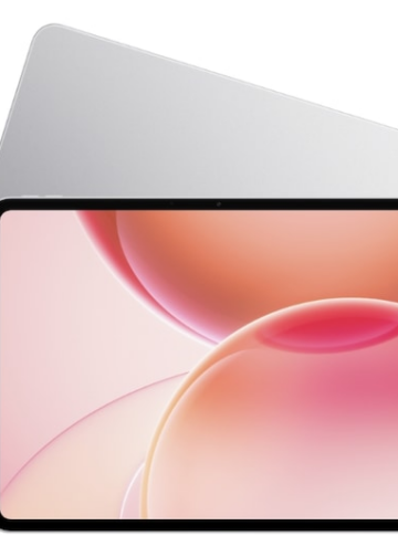 Tablet Oppo Pad 6 con pantalla encendida y diseño trasero metalico.