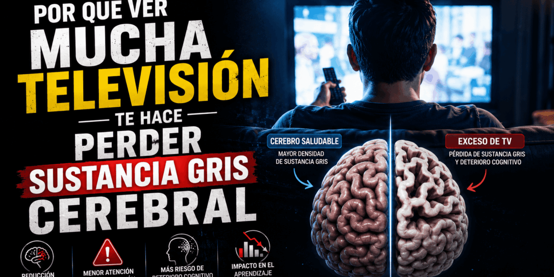 Por qué ver mucha televisión te hace perder sustancia gris cerebral