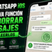 WhatsApp iOS La nueva función para borrar mensajes tras leerlos