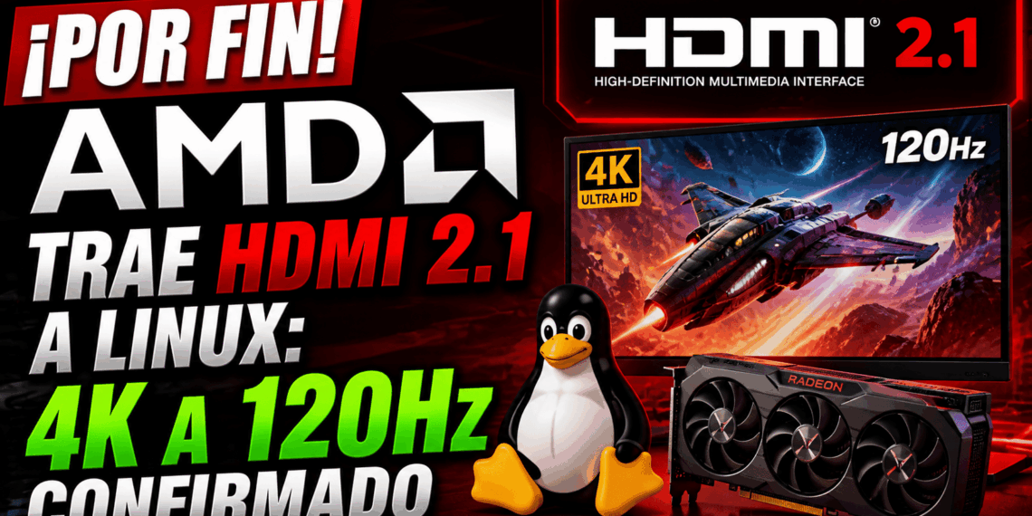 ¡Por fin! AMD trae HDMI 2.1 a Linux 4K a 120Hz confirmado