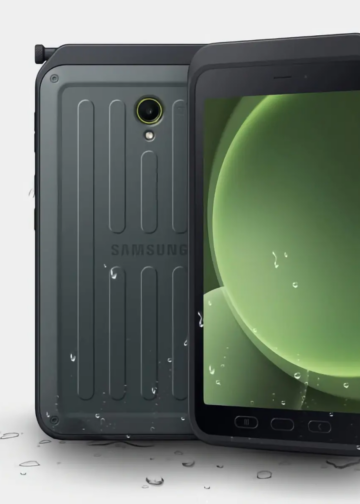 Diseño frontal rugerizado de la tableta Samsung Galaxy Tab Active 6.