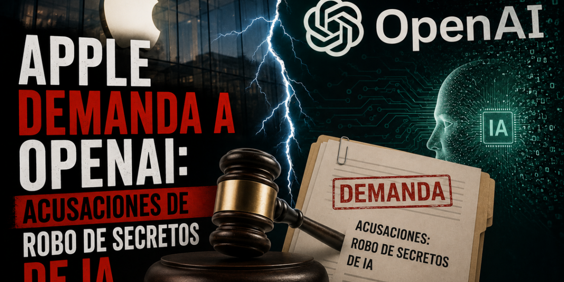 Apple demanda a OpenAI: acusaciones de robo de secretos de IA