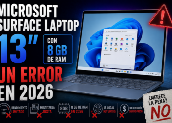 Microsoft Surface Laptop 13 con 8 GB de RAM un error en 2026