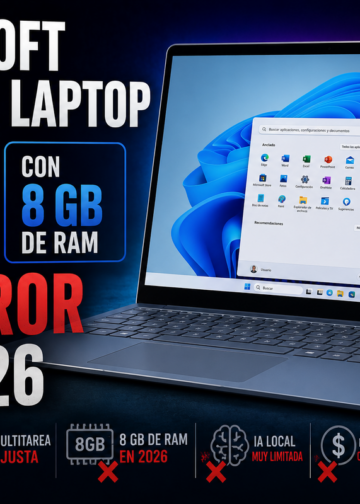 Microsoft Surface Laptop 13 con 8 GB de RAM un error en 2026