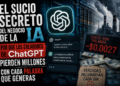 Ilustración sobre la economía de los tokens en IA mostrando servidores y gráficos de costes financieros.