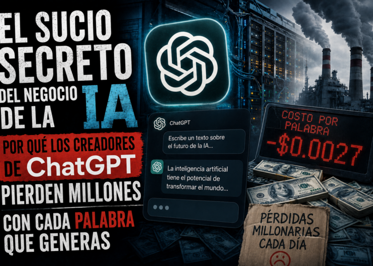 Ilustración sobre la economía de los tokens en IA mostrando servidores y gráficos de costes financieros.