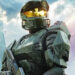 El Jefe Maestro sosteniendo un rifle en una escena de Halo Campaign Evolved en Unreal Engine 5.