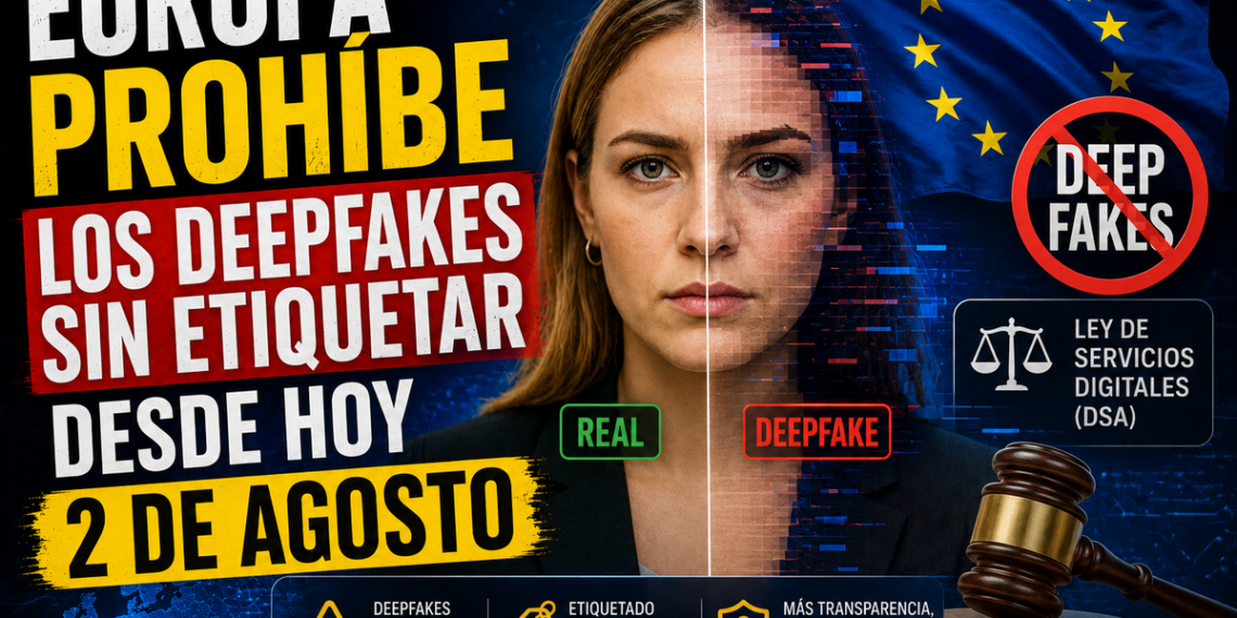 Mazo de juez sobre un teclado de ordenador con un candado digital y el logotipo de la Unión Europea.