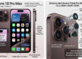 Render del iPhone 18 Pro Max mostrando su pantalla y el nuevo módulo de cámaras traseras.