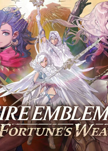 Ilustración del videojuego Fire Emblem Fortune's Weave mostrando a los protagonistas en un mapa táctico.