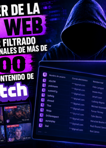 Un hacker de la 'Dark Web' afirma haber filtrado los datos personales de más de 40.000 creadores de contenido de Twitch