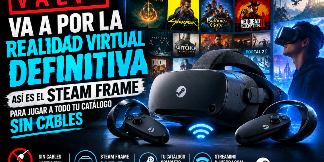 Valve va a por la realidad virtual definitiva: así es el Steam Frame para jugar a todo tu catálogo sin cables
